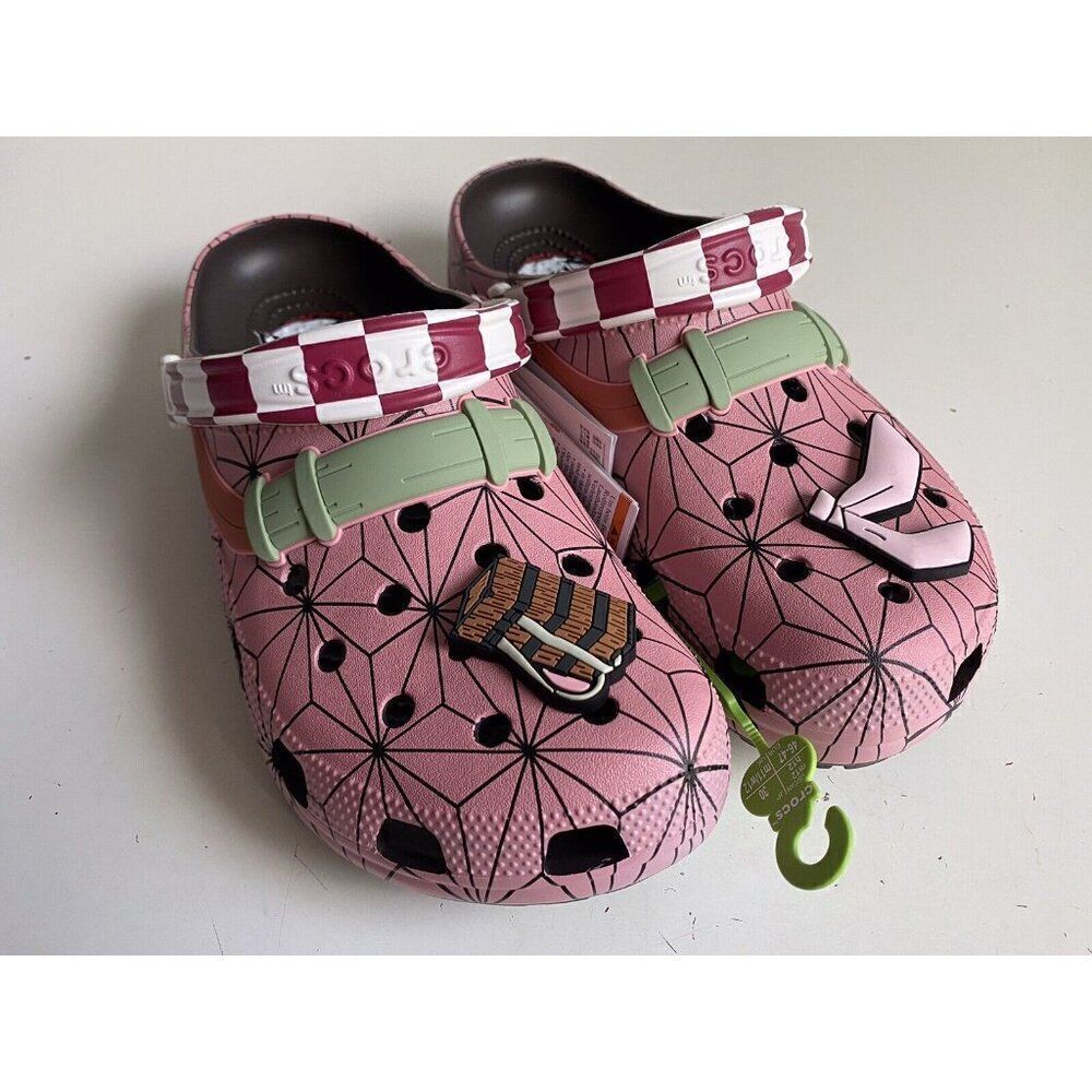 Crocs‎ Demon Slayer Nezuko Pink Anime Classic Clog 209320-206 Men’s Sz 12 NEW